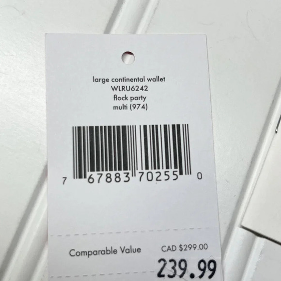 Kate Spade Pink Parrot Flock Party Large Continental Zip Around Wallet - Picture 10 of 10